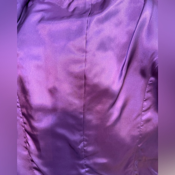 VINTAGE Jones New York Vibrant Purple Leather Suede Jacket PERFECT Size XL - Picture 10 of 11